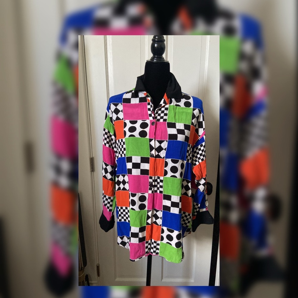 American Vintage Multicolor Patchwork Button Down Shirt